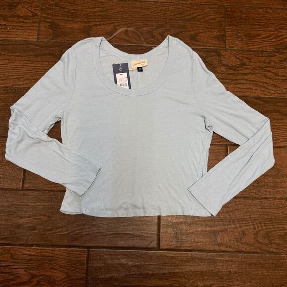 Universal Thread Women's 2XL Blue Long Sleeve Scoop Neck Blouse - Picture 5 of 7